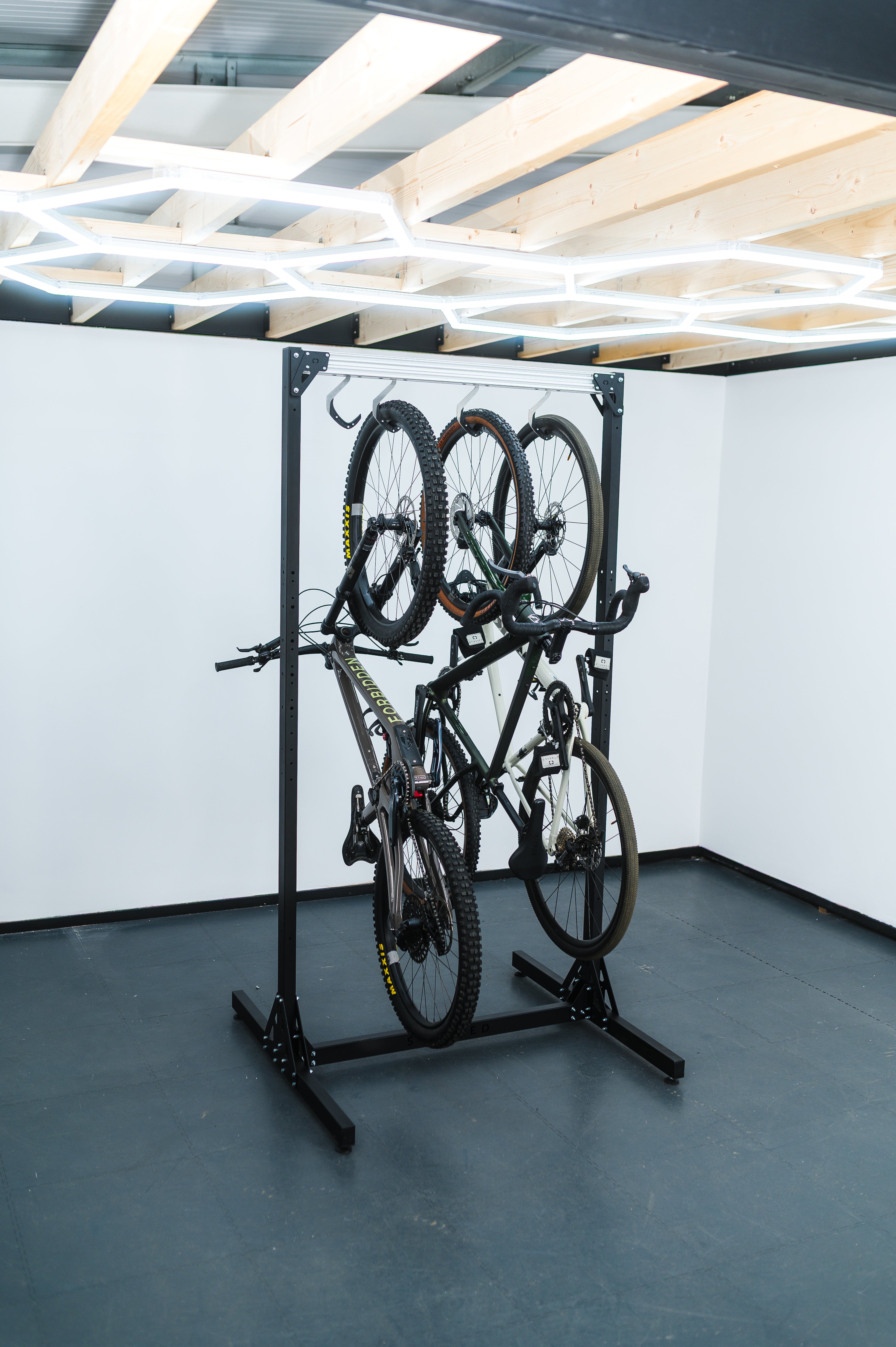 red cycling products storage stand fahrradständer schwarz Freestanding Bike Rack