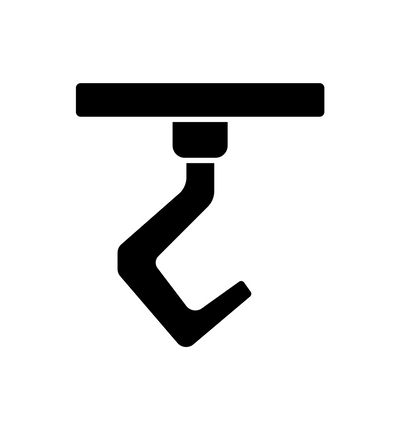 1 Bike Hook - 1 Rail Section / Ceiling
