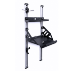 SpaceRail ONE Pro Set on two wall rails with the cycling hook set, shown without a bike
