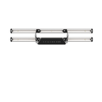 Rail mounted SpaceRail ONE bike station with LodeStar hooks and trays on the rails
