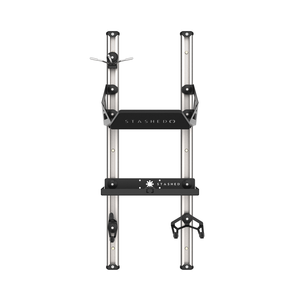 SpaceRail ONE Pro Set with LodeStar attachments fitted along the rails