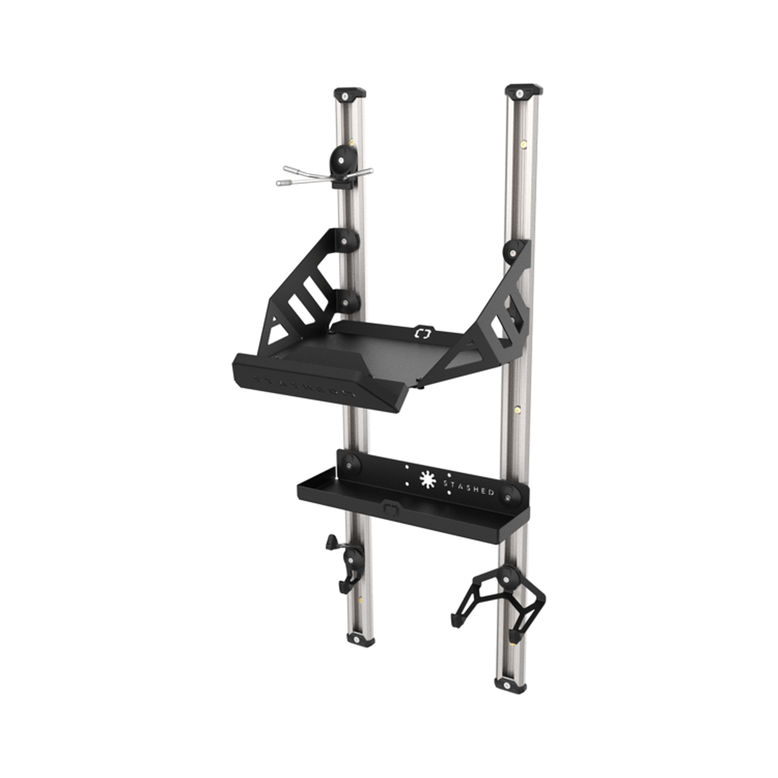 SpaceRail ONE Rail Mounted Pro Set with the full cycling hook set