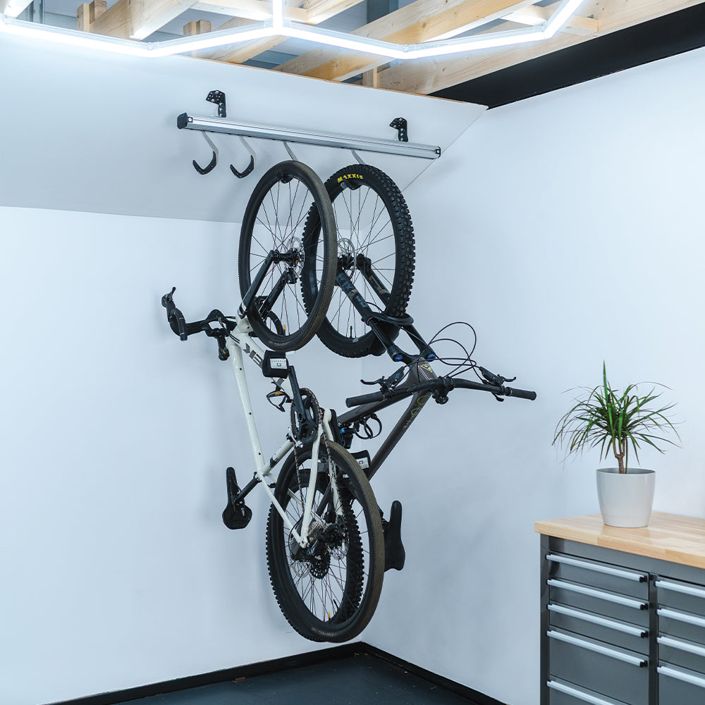 Angled Ceiling Bike Rack | Sloped Roof | SpaceRail – Stashed Products