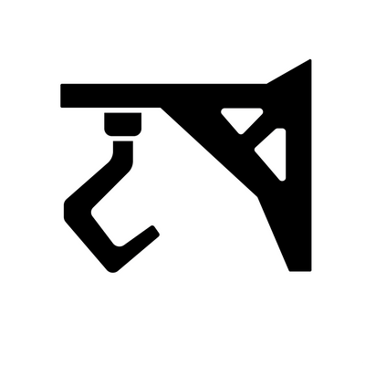 1 Bike Hook - 1 Rail Section / Wall