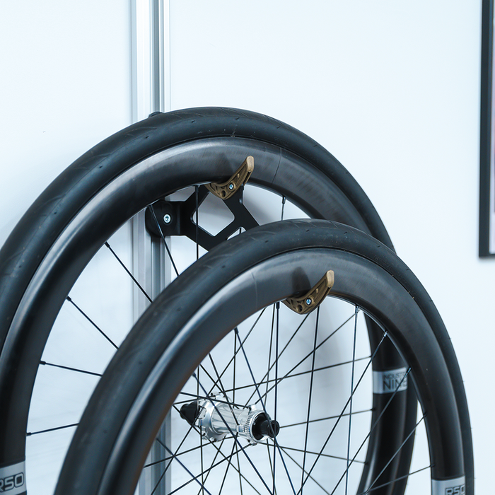 LodeStar Wheel Wall Hanger Set in use