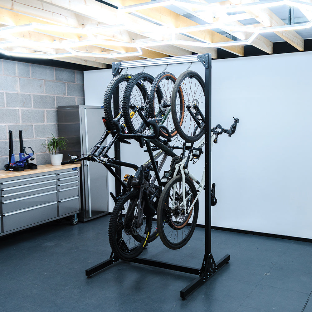 Bike Rack Ceiling Ceiling Mounted Bike Racks | SpaceRail Ceiling System | Stashed ...